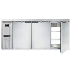 image of Continental Refrigerator BB79NSSPT Pass-Thru Back Bar Cooler w/ 28 Cu Ft, 6 Solid Doors, 79" W