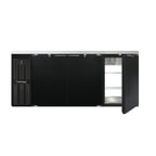image of Continental Refrigerator BB79SNPT Pass-Thru Back Bar Cooler w/ 22 Cu Ft, 6 Solid Doors, 79" W