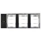 image of Continental Refrigerator BB90NGDPT Pass-Thru Back Bar Cooler w/ 35 Cu Ft, 6 Glass Doors, 90"