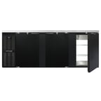 image of Continental Refrigerator BB90NPT Pass-Thru Back Bar Cooler w/ 35 Cu Ft, 6 Solid Doors, 90"