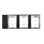 image of Continental Refrigerator BB90SNGDPT Pass-Thru Back Bar Cooler w/ 25 Cu Ft, 6 Glass Doors, 90"