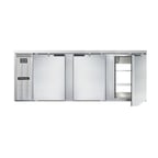 image of Continental Refrigerator BB90SNSSPT Pass-Thru Back Bar Cooler w/ 25 Cu Ft, 6 Solid Doors, 90"