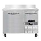 image of Continental Refrigerator FA43NBS 43" 1-Section Worktop Freezer w/ 1 Full & 1 Half Door
