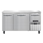 image of Continental Refrigerator FA60N 60" 2-Section Worktop Freezer w/ 2 Full & 1 Half Door