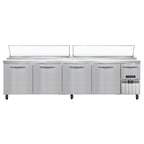 image of Continental Refrigerator CPA118+ 118" Pizza Prep Table w/ (4) Full & (1) Half Doors, 44 cu. ft.