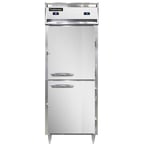 image of Continental Refrigerator D1RFENHD 28" 1-Section Reach-In Refrigerator/Freezer Combo w/ 2 Half Solid Doors