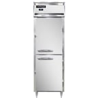 image of Continental Refrigerator D1RNHD 26" One Section Reach-In Refrigerator w/ 2 Half Solid Door, Stainless Steel Front Aluminum Exterior, 21 cu. ft.