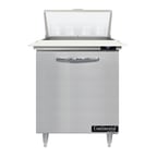 image of Continental Refrigerator D27N8C 27" One Section Sandwich / Salad Prep Table w/ 1 Door, 8 Pans