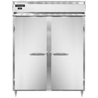 image of Continental Refrigerator D2RENSS 57" Two Section Reach-In Refrigerator w/ 2 Solid Doors, All Stainless Steel, 52 cu. ft.