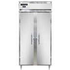 image of Continental Refrigerator D2RSENSA 36" Two Section Reach-In Refrigerator w/ 2 Solid Doors, Stainless Steel Exterior, 32 cu. ft.