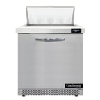 image of Continental Refrigerator D32N8-FB 32" One Section Sandwich / Salad Prep Table w/ 1 Door, 8 Pans