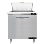 image of Continental Refrigerator D32N8 32" One Section Sandwich / Salad Prep Table w/ 1 Door, 8 Pans