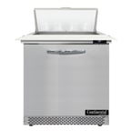 image of Continental Refrigerator D32N8C-FB 32" One Section Sandwich / Salad Prep Table w/ 1 Door, 8 Pans