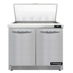 image of Continental Refrigerator D36N15M-FB 36" Mega Top Sandwich Prep Table w/ 2 Doors, 15 pans