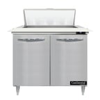 image of Continental Refrigerator D36N8C 36"Two Section Sandwich / Salad Prep Table w/ 2 Door, 8 Pans