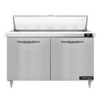image of Continental Refrigerator D48N12 48" Two Section Sandwich / Salad Prep Table w/ 2 Doors, 12 Pans