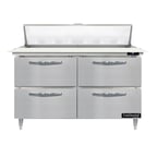 image of Continental Refrigerator D48N12C-D 48" Sandwich / Salad Prep Table w/ 4 Drawers, 12 Pans