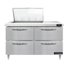 image of Continental Refrigerator D48N12M-D 48" Mega Top Sandwich Prep Table w/ 4 Drawers, 12 pans