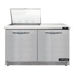 image of Continental Refrigerator D48N12M-FB 48" Mega Top Sandwich Prep Table w/ 2 Doors, 12 pans