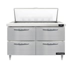 image of Continental Refrigerator D48N18M-D 48" Mega Top Sandwich Prep Table w/ 4 Drawers, 18 pans