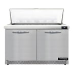 image of Continental Refrigerator D48N18M-FB 48" Mega Top Sandwich Prep Table w/ 2 Doors, 18 pans