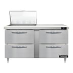 image of Continental Refrigerator D60N12M-D 60" Mega Top Sandwich Prep Table w/ 4 Drawers, 12 pans