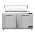 image of Continental Refrigerator D60N18M-FB 60" Mega Top Sandwich Prep Table w/ 2 Doors, 18 pans