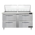 image of Continental Refrigerator D60N24M-D 60" Mega Top Sandwich Prep Table w/ 4 Drawers, 24 pans