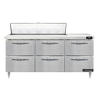image of Continental Refrigerator D72N12-D 72" Sandwich / Salad Prep Table w/ 6 Drawers, 12 Pans