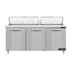 image of Continental Refrigerator D72N18C 72" Sandwich / Salad Prep Table w/ 3 Doors, 18 Pans
