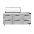 image of Continental Refrigerator D72N18M-D 72" Mega Top Sandwich Prep Table w/ 6 Drawers, 18 pans