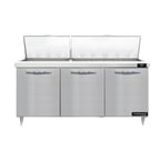 image of Continental Refrigerator D72N30M 72" Mega Top Sandwich Prep Table w/ 3 Doors, 30 pans