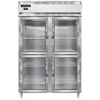 image of Continental Refrigerator D2FNGDHD 52" Two Section Reach-In Freezer w/ 4 Half Glass Doors, 50 cu. ft.