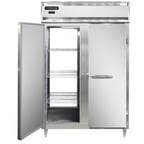 image of Continental Refrigerator D2FNSAPT 52" Two Section Pass-Thru Freezer w/ 4 Solid Doors, Stainless Steel Exterior, 50 cu. ft.