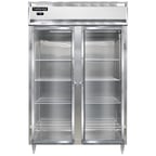 image of Continental Refrigerator D2FNSSGD 52" Two Section Reach-In Freezer w/ 2 Glass Doors, All Stainless Steel, 50 cu. ft.