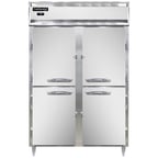 image of Continental Refrigerator D2FNSSHD 52" Two Section Reach-In Freezer w/ 4 Half Solid Doors, All Stainless Steel, 50 cu. ft.