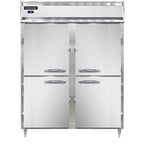 image of Continental Refrigerator D2FESNSSHD 57" Two Section Reach-In Freezer w/ 4 Half Solid Doors, All Stainless Steel, 40 cu. ft.