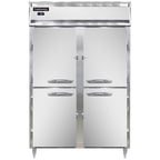 image of Continental Refrigerator D2FSNSSHD 52" Two Section Reach-In Freezer w/ 4 Half Solid Doors, All Stainless Steel, 32 cu. ft.