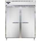 image of Continental Refrigerator D2RESNSA 57" Two Section Reach-In Refrigerator w/ 2 Solid Doors, Stainless Steel Exterior, 40 cu. ft.