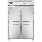 image of Continental Refrigerator D2RFNHD 52" 2-Section Reach-In Refrigerator/Freezer Combo w/ 4 Half Solid Doors