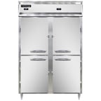 image of Continental Refrigerator D2RFNSAHD 52" 2-Section Reach-In Refrigerator/Freezer Combo w/ 4 Half Solid Doors
