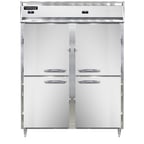 image of Continental Refrigerator D2RFENHD 57" 2-Section Reach-In Refrigerator/Freezer Combo w/ 4 Half Solid Doors