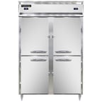 image of Continental Refrigerator D2RFSNHD 52" 2-Section Reach-In Refrigerator/Freezer Combo w/ 4 Half Solid Doors