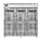 image of Continental Refrigerator DL3F-GD-HD 78" Three Section Reach-In Freezer w/ 6 Half Glass Doors, 72 cu. ft.