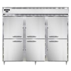 image of Continental Refrigerator DL3FE-SS-PT-HD 86" Three Section Pass-Thru Freezer w/ 12 Half Solid Doors, All Stainless Steel, 72 cu. ft.
