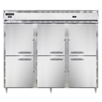 image of Continental Refrigerator D3RFFENHD 85" 3-Section Reach-In Refrigerator/Freezer Combo w/ 6 Half Solid Doors
