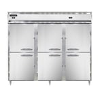 image of Continental Refrigerator D3RFFENSSHD 85" 3-Section Reach-In Refrigerator/Freezer Combo w/ 6 Half Solid Doors