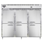 image of Continental Refrigerator D3RRFENHD 85" 3-Section Reach-In Refrigerator/Freezer Combo w/ 6 Half Solid Doors