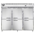 image of Continental Refrigerator D3RRFESNSAHD 85" 3-Section Reach-In Refrigerator/Freezer Combo w/ 6 Half Solid Doors