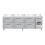image of Continental Refrigerator DRA93NSSBS-D 93" Worktop Refrigerator w/ 6 Drawers & 1 Half Door
